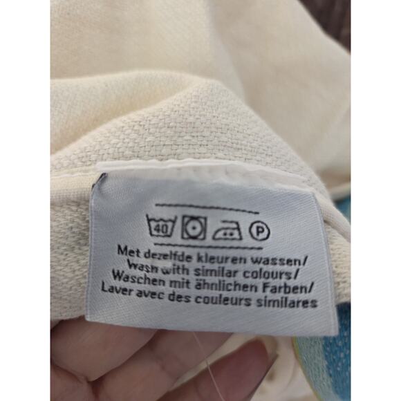 YAZD Tie Robe Size S/M Cream Rainbow Toweling Lounging Luxury Mid Length Soft - Picture 6 of 8